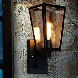 Amerikansk Landlig Stil Korridorbardekorasjon Av Hodet På En Seng Vegglampe