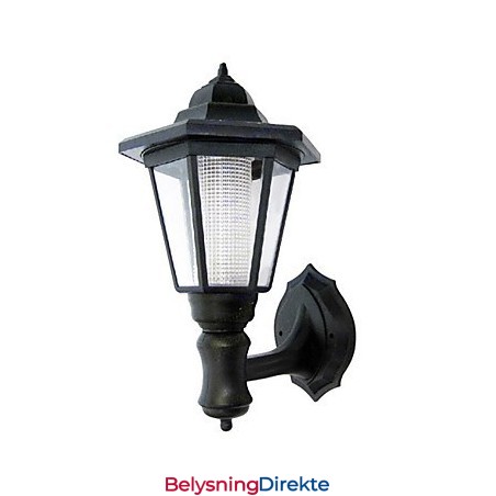 Solcelledrevet Vegglampe Svart Skjerm