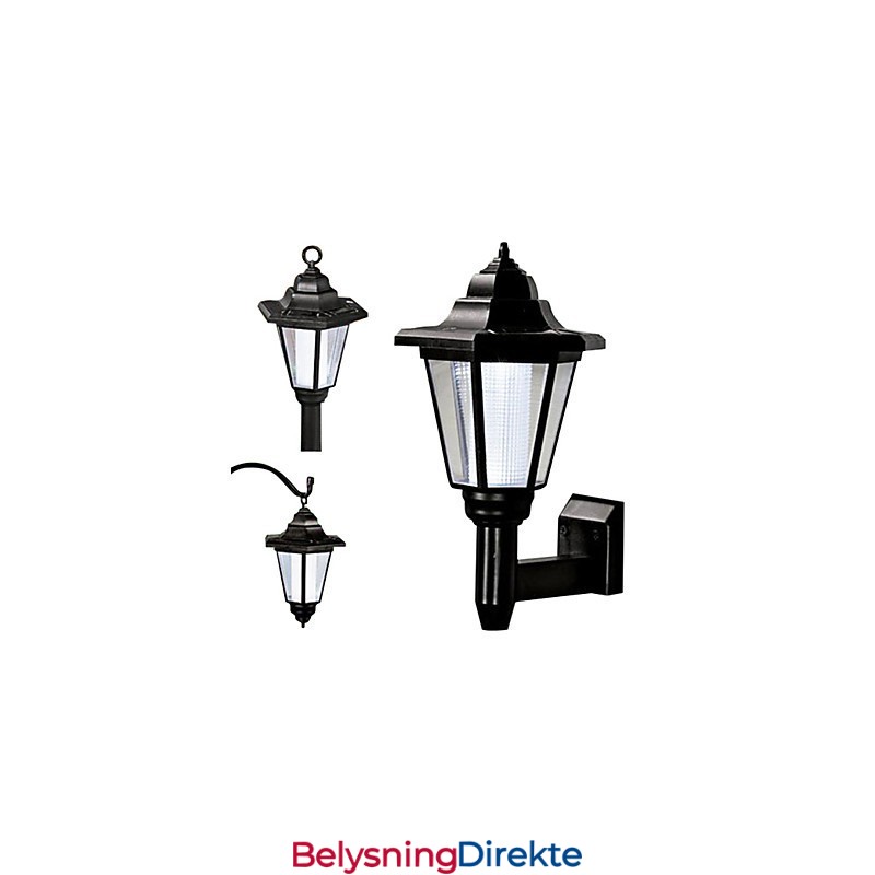 Solcelledrevet Vegglampe Svart Skjerm