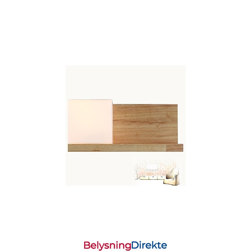 Vegglampe Én Lyskilde Og Glass