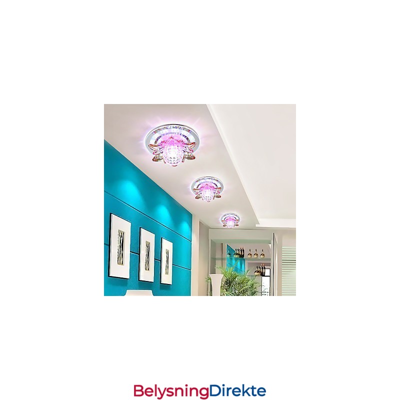 Sirkulær Krystall Idé Taklampe Rørlampe For Å Absorbere Kuppellampelys