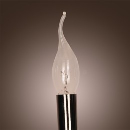 Svart Krystallvegglampe Med Stearinlyspære