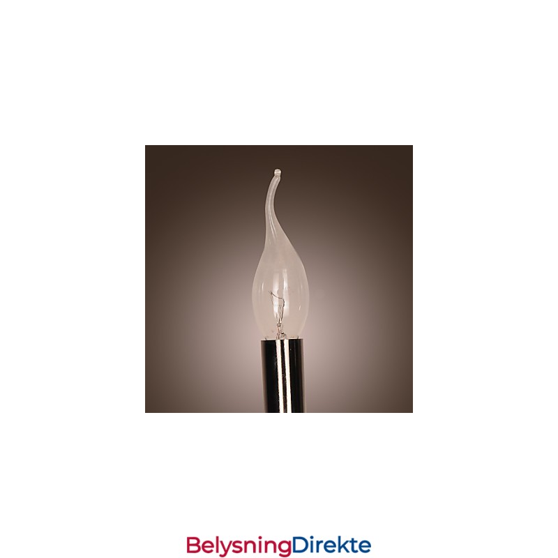 Svart Krystallvegglampe Med Stearinlyspære