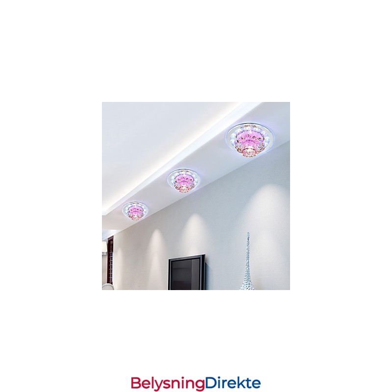 Sirkulær Krystall Idé Taklampe Rørlampe For Å Absorbere Kuppellampelys