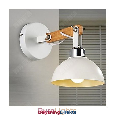 Amerikansk Kreativ Massivt Tre Soverom Gang Trapper Lampe Lampe Vegglampe Av Hodeenden Av En Seng