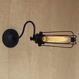 Kunst Minimalistisk Matt Svart Amerikansk Landlig Stuelampe Soverom Balkong Vegglampe Nattbordslampe