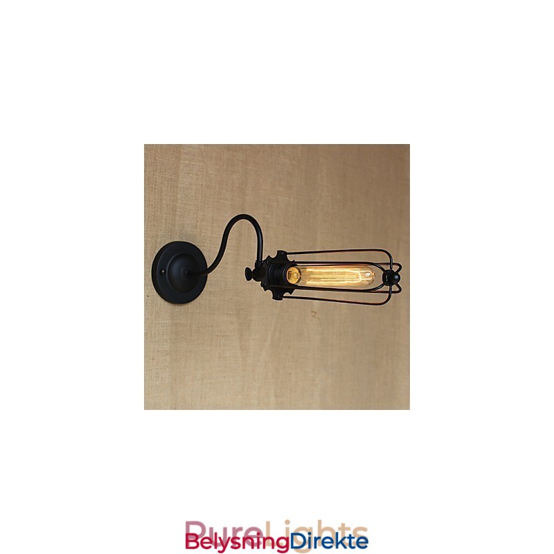 Kunst Minimalistisk Matt Svart Amerikansk Landlig Stuelampe Soverom Balkong Vegglampe Nattbordslampe