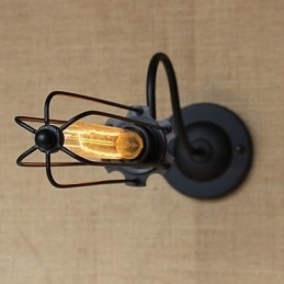 Kunst Minimalistisk Matt Svart Amerikansk Landlig Stuelampe Soverom Balkong Vegglampe Nattbordslampe