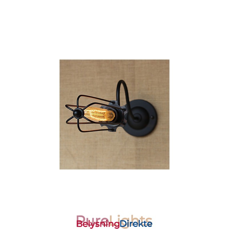 Kunst Minimalistisk Matt Svart Amerikansk Landlig Stuelampe Soverom Balkong Vegglampe Nattbordslampe