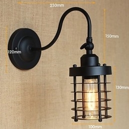 Amerikansk Landlig Minimalistisk Matt Svart Dekorasjonsveggkunst