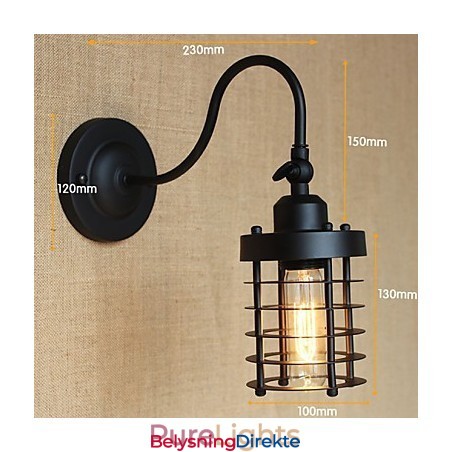 Amerikansk Landlig Minimalistisk Matt Svart Dekorasjonsveggkunst