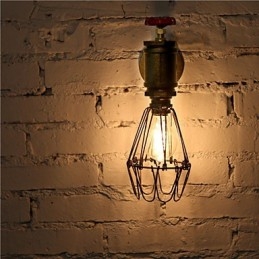 Vintage Industrielle Vannrørsvegglamper Loft Edison-Lys For Barrestaurant Veggarmaturer Belysning