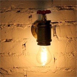 Vintage Industrielle Vannrørsvegglamper Loft Edison-Lys For Barrestaurant Veggarmaturer Belysning
