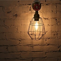 Vintage Industrielle Vannrørsvegglamper Loft Edison-Lys For Barrestaurant Veggarmaturer Belysning