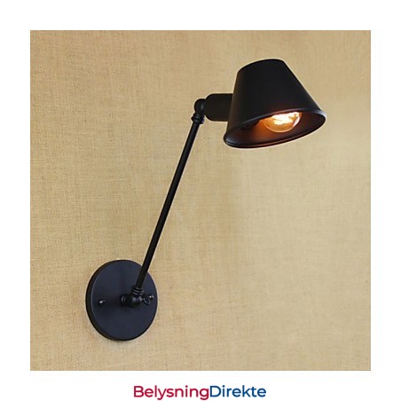 Retro Enkel Vegglampe I Jern
