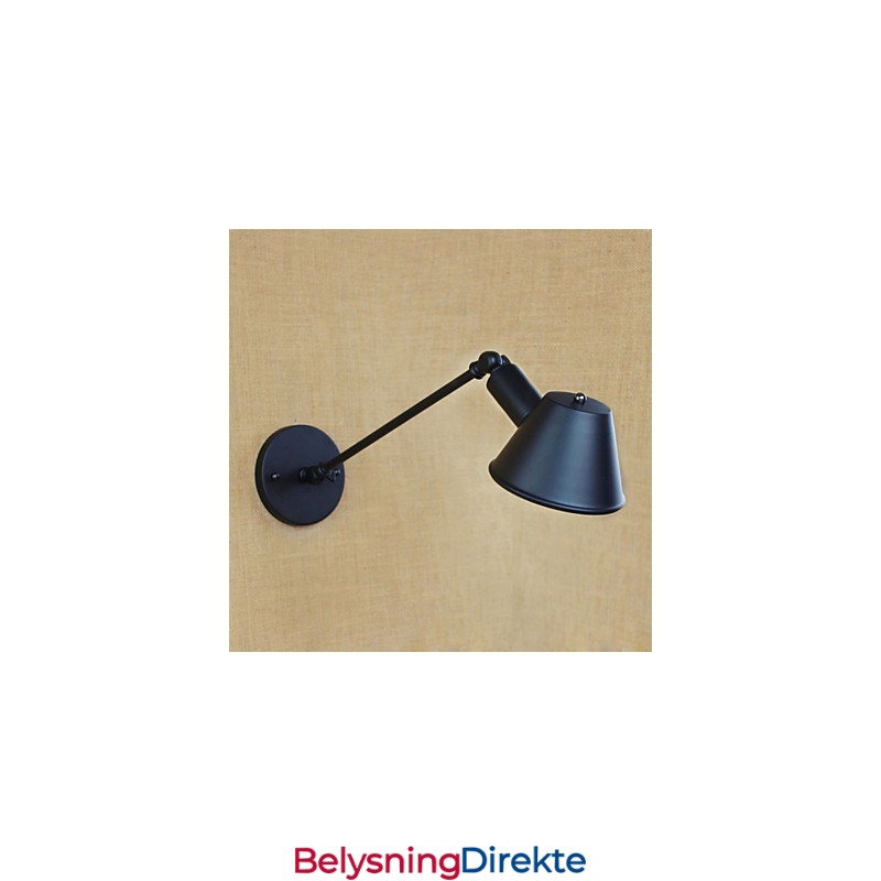 Retro Enkel Vegglampe I Jern