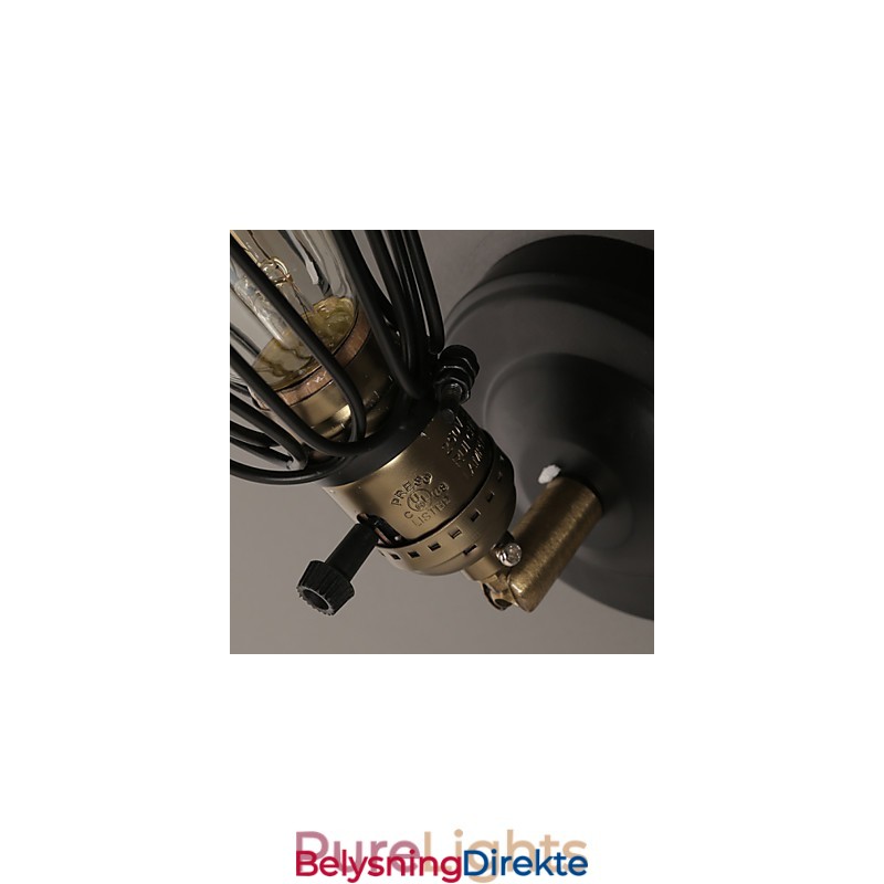 Amerikansk Landlig Loftsstil Vegglampe I Smijern Vegglampe I Restaurering Av Gamle Skikker