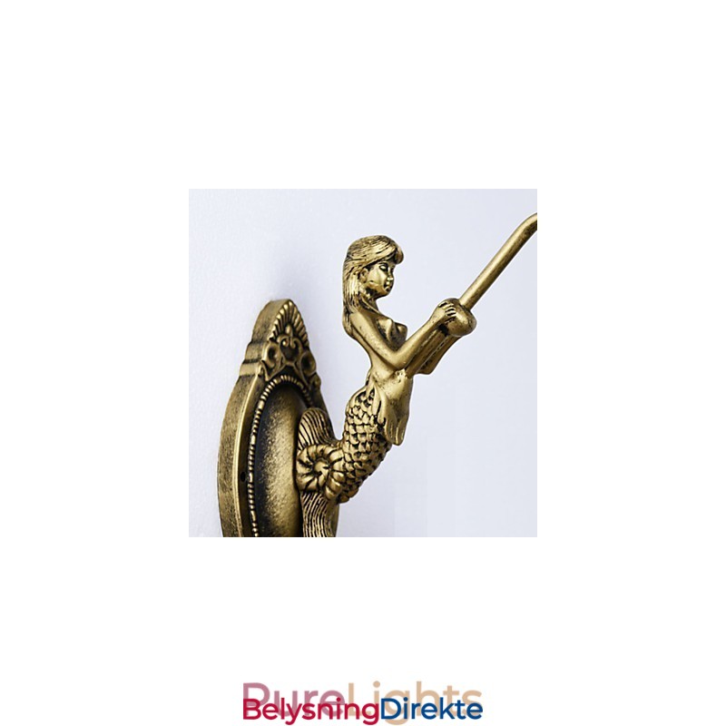 Europeisk Middelhavskontraktert Landlig Kreativ Smijernsvegglampe Glasslamper