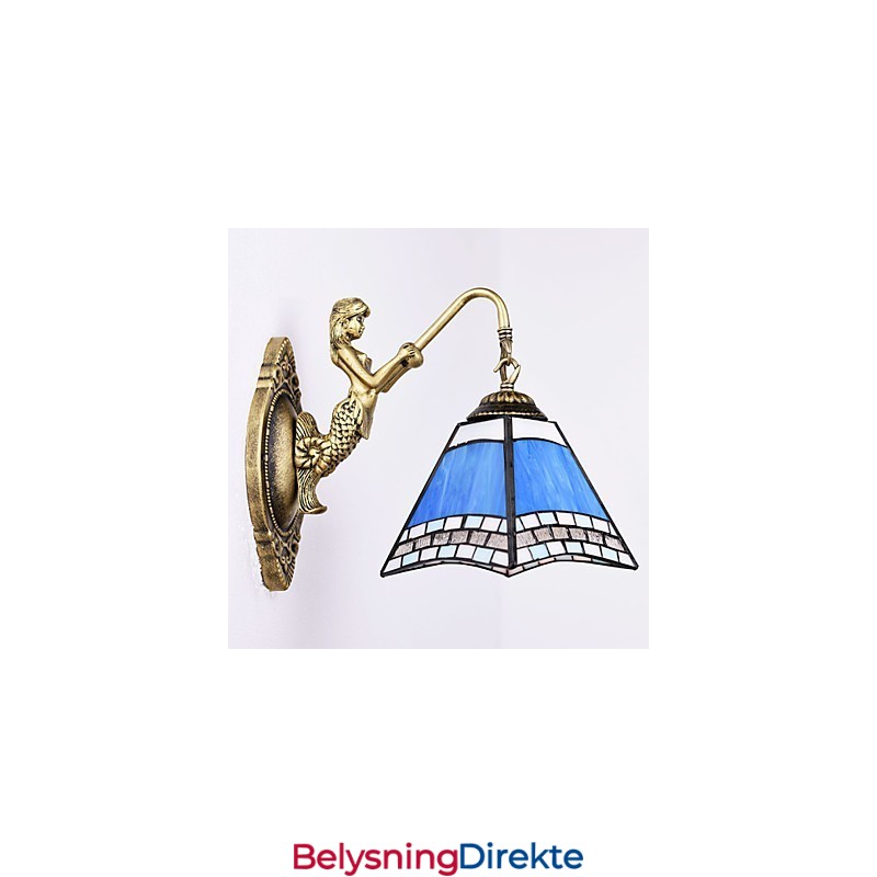 Europeisk Middelhavskontraktert Landlig Kreativ Smijernsvegglampe Glasslamper