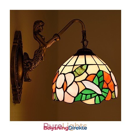 Europeisk Kontraktsfestet Landlig Kreativ Smijernsvegglampe Glasslamper