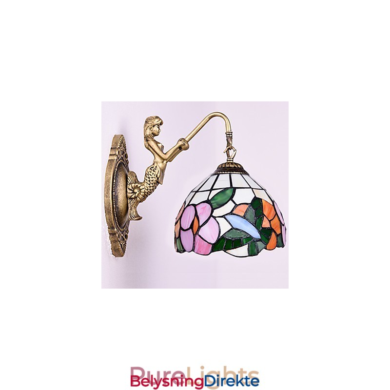 Europeisk Kontraktsfestet Landlig Kreativ Smijernsvegglampe Glasslamper