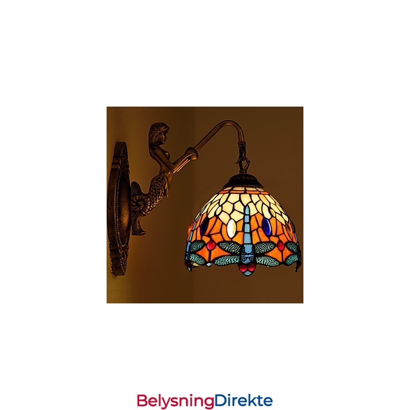 Europeisk Kontraktsfestet Landlig Kreativ Smijernsvegglampe Glasslamper