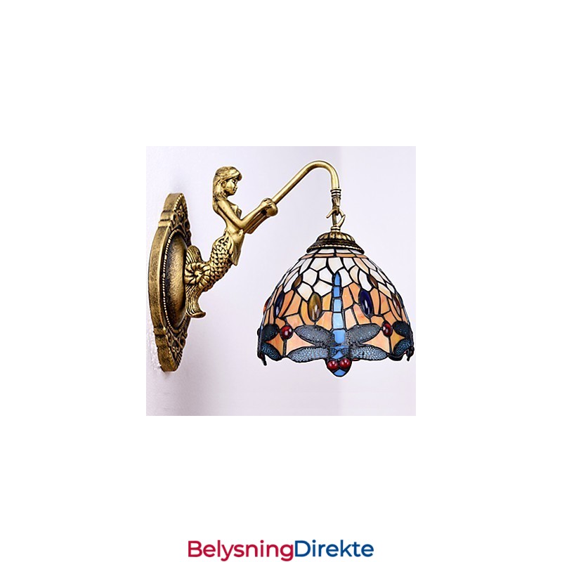 Europeisk Kontraktsfestet Landlig Kreativ Smijernsvegglampe Glasslamper