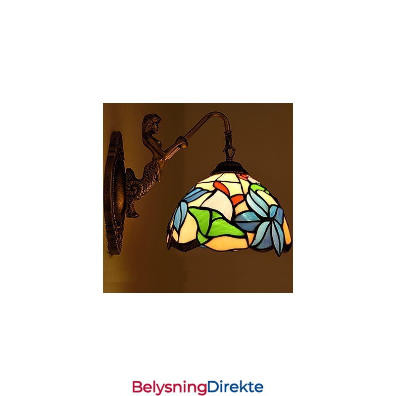 Europeisk Kontraktsfestet Landlig Kreativ Smijernsvegglampe Glasslamper