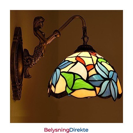 Europeisk Kontraktsfestet Landlig Kreativ Smijernsvegglampe Glasslamper