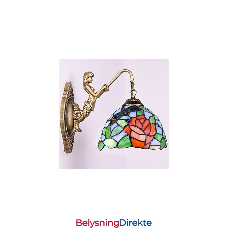 Europeisk Kontraktsfestet Landlig Kreativ Smijernsvegglampe Glasslamper