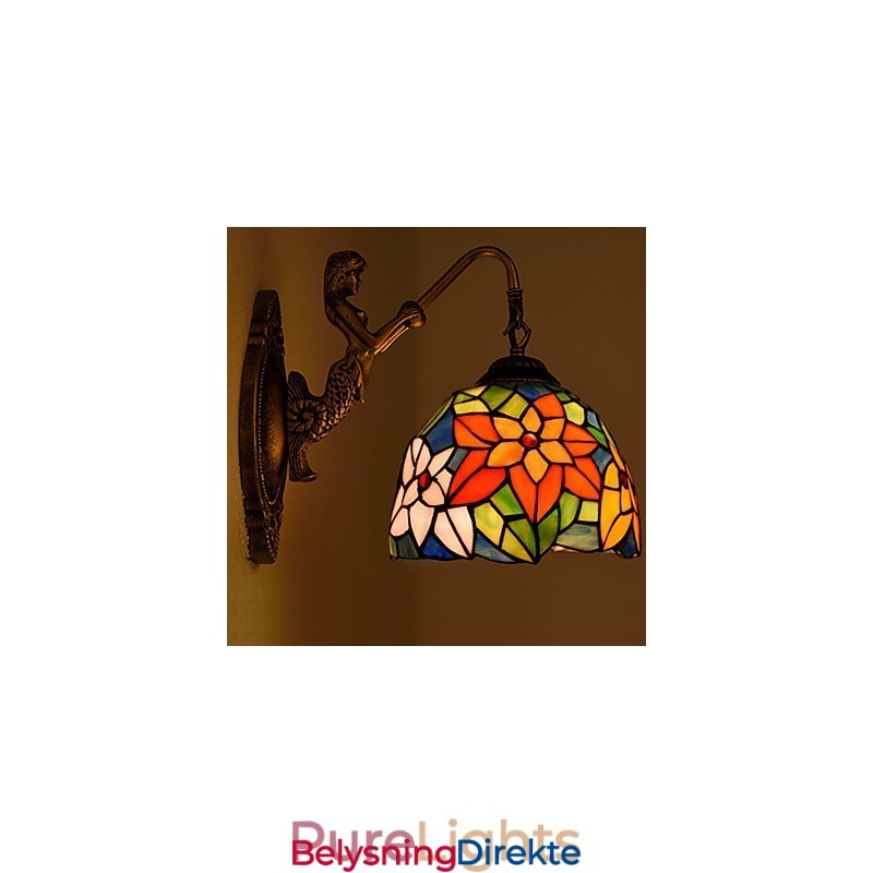 Europeisk Kontraktsfestet Landlig Kreativ Smijernsvegglampe Glasslamper