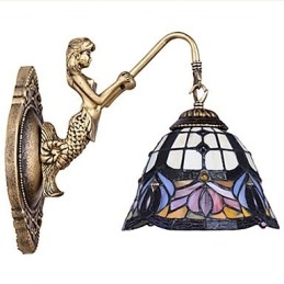 Europeisk Kontraktsfestet Landlig Kreativ Smijernsvegglampe Glasslamper