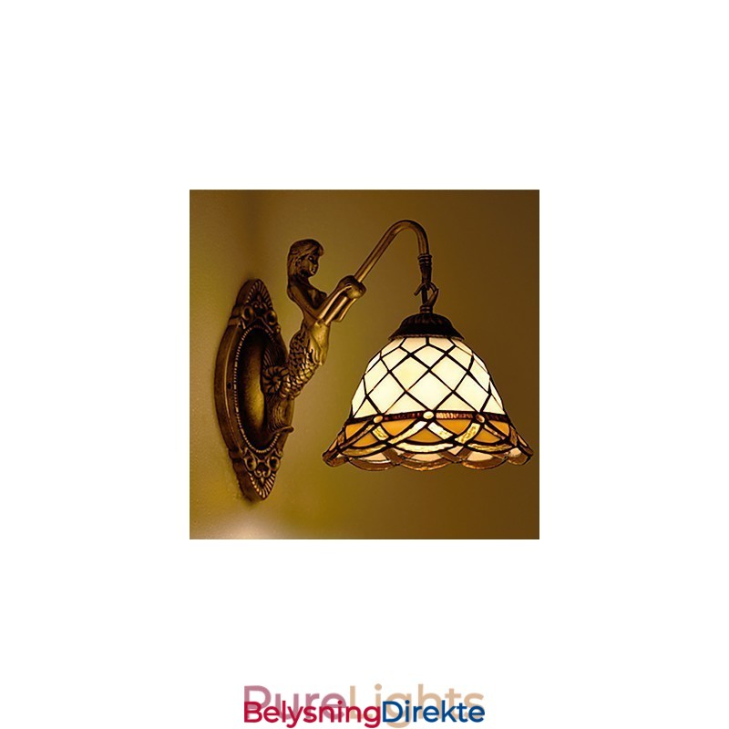 Europeisk Kontraktsfestet Landlig Kreativ Smijernsvegglampe Glasslamper