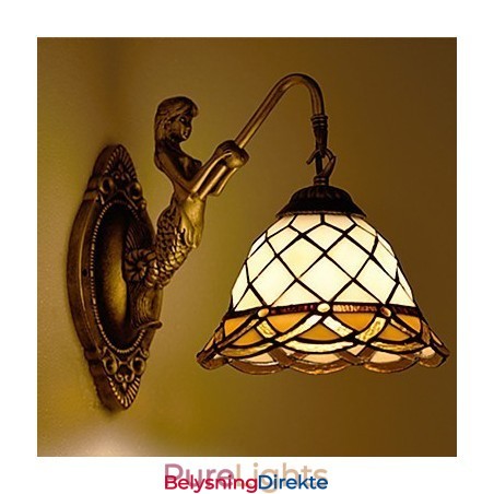 Europeisk Kontraktsfestet Landlig Kreativ Smijernsvegglampe Glasslamper