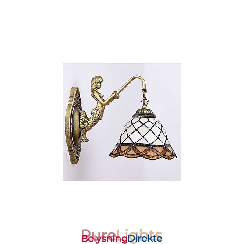 Europeisk Kontraktsfestet Landlig Kreativ Smijernsvegglampe Glasslamper