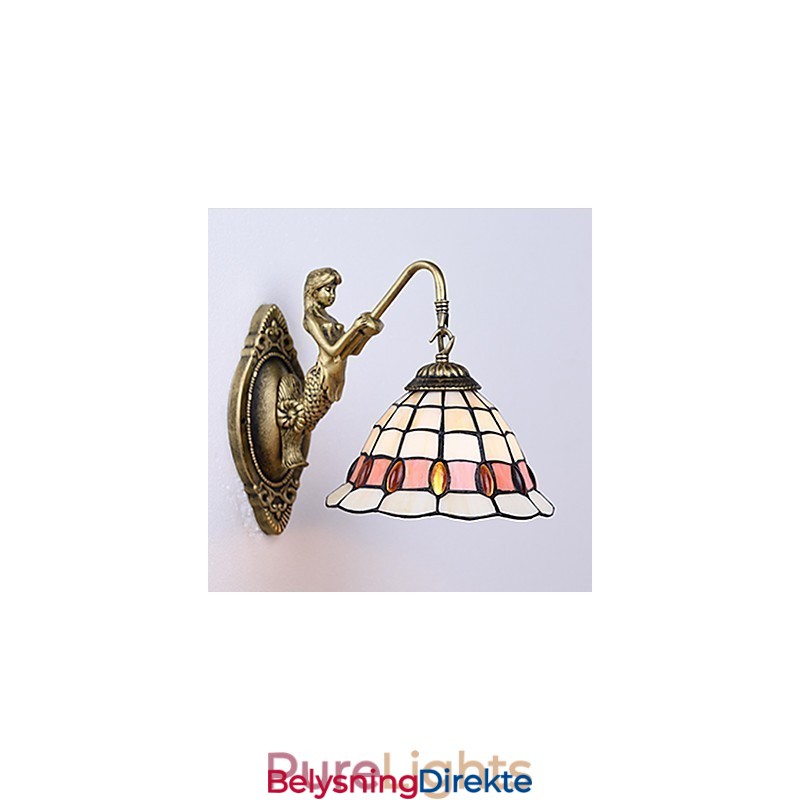 Europeisk Kontraktsfestet Landlig Kreativ Smijernsvegglampe Glasslamper