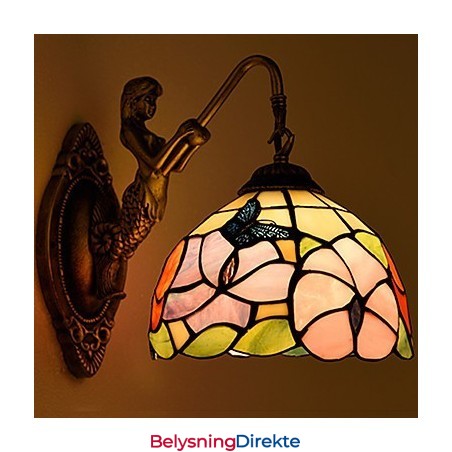 Europeisk Kontraktsfestet Landlig Kreativ Smijernsvegglampe Glasslamper