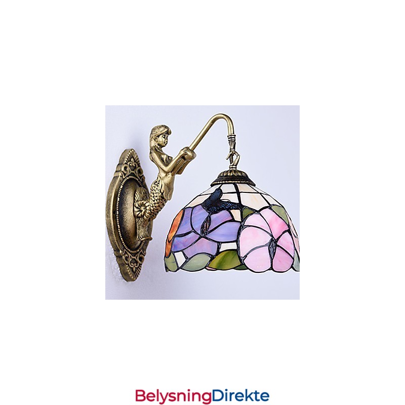 Europeisk Kontraktsfestet Landlig Kreativ Smijernsvegglampe Glasslamper