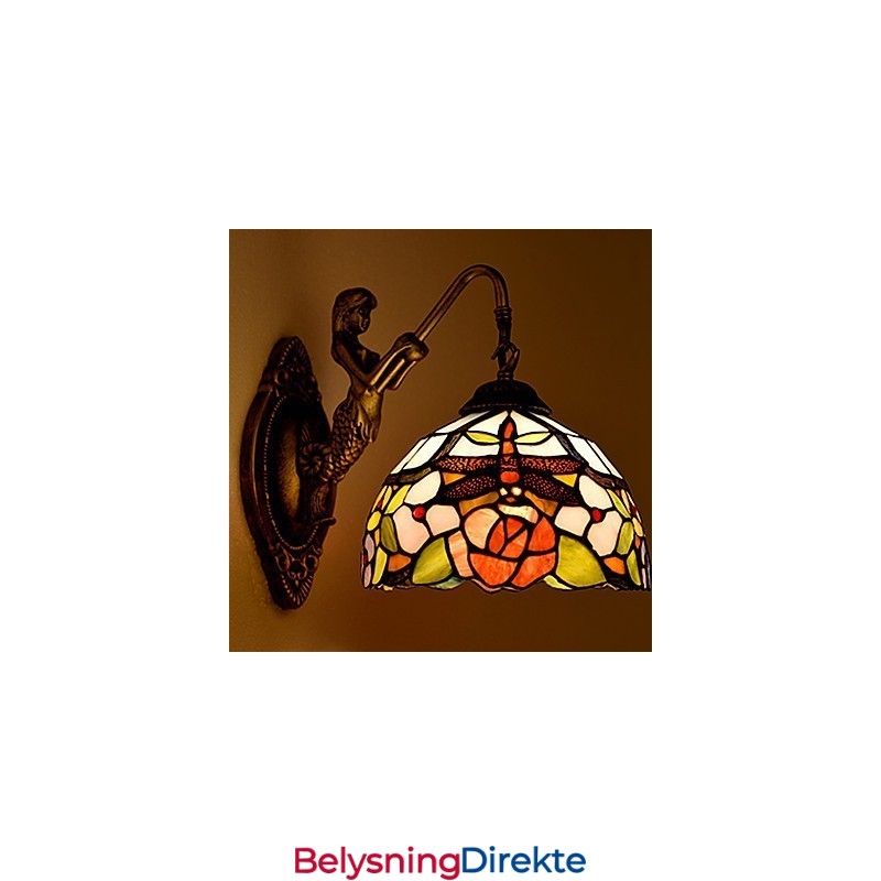 Europeisk Kontraktsfestet Landlig Kreativ Smijernsvegglampe Glasslamper