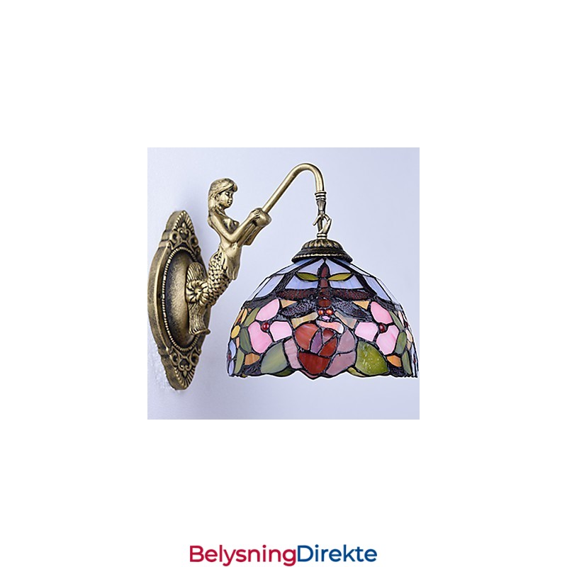 Europeisk Kontraktsfestet Landlig Kreativ Smijernsvegglampe Glasslamper