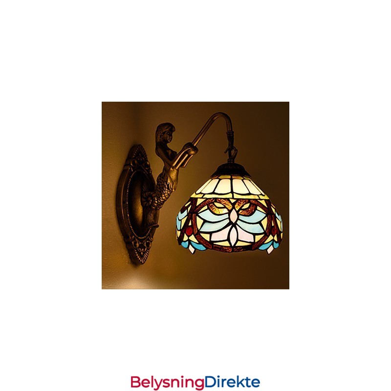 Europeisk Kontraktsfestet Landlig Kreativ Smijernsvegglampe Glasslamper