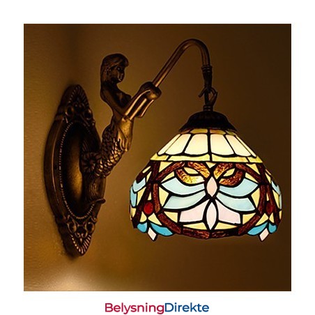 Europeisk Kontraktsfestet Landlig Kreativ Smijernsvegglampe Glasslamper