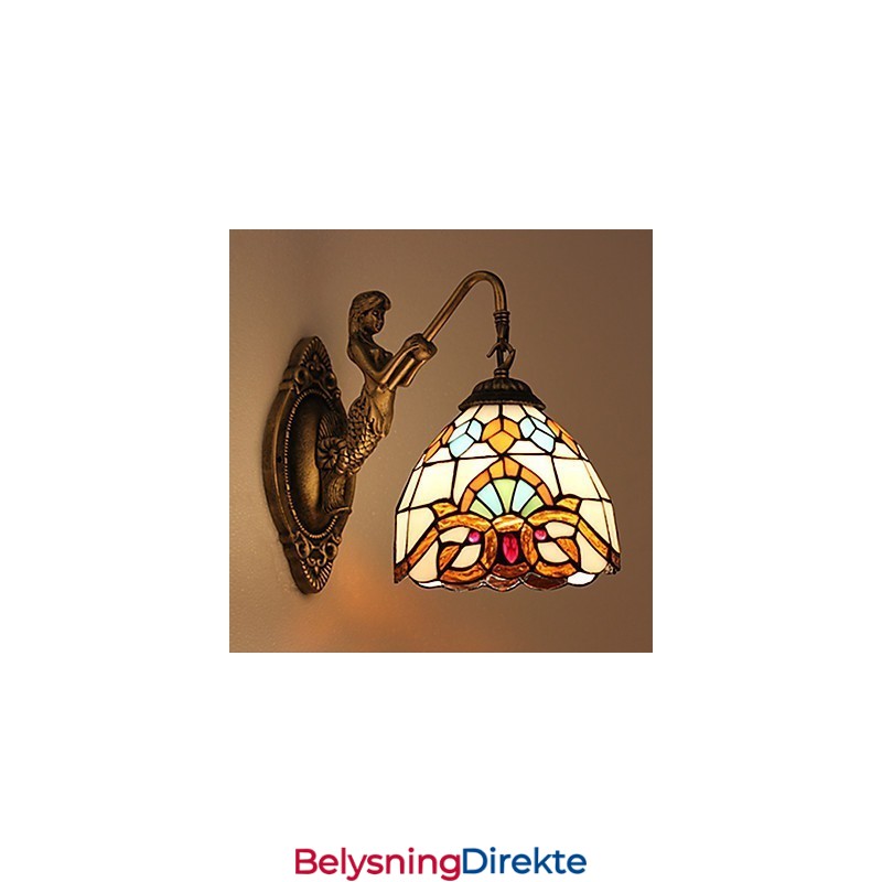 Europeisk Kontraktsfestet Landlig Kreativ Smijernsvegglampe Glasslamper