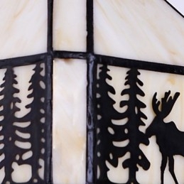 Julehjort Europeisk Kontraktsfestet Landlig Kreativ Smijernsvegglampe Glasslys