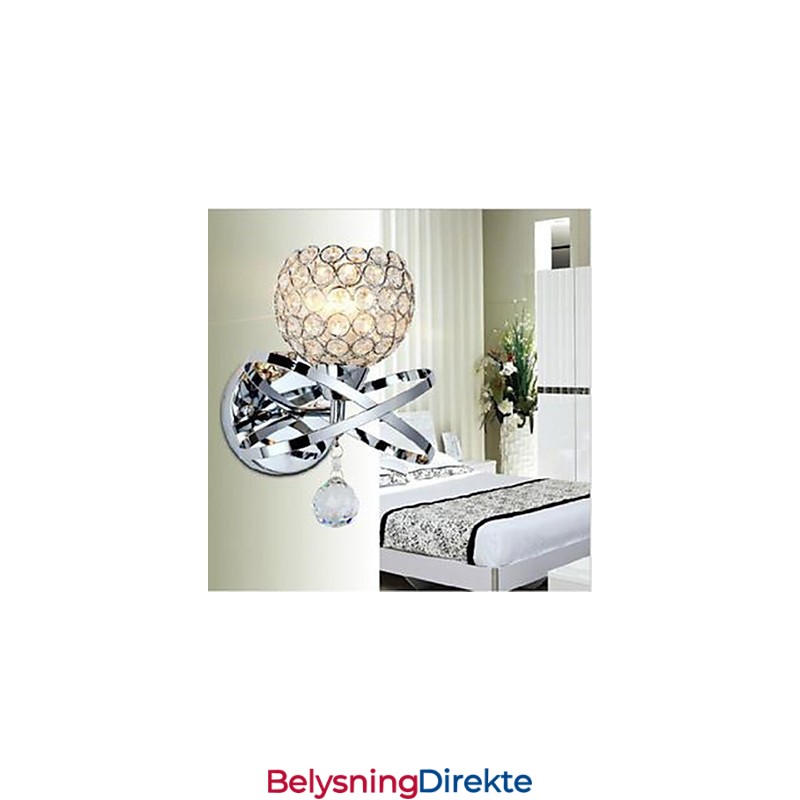 Krystallvegglampe Med Enkelt Hode