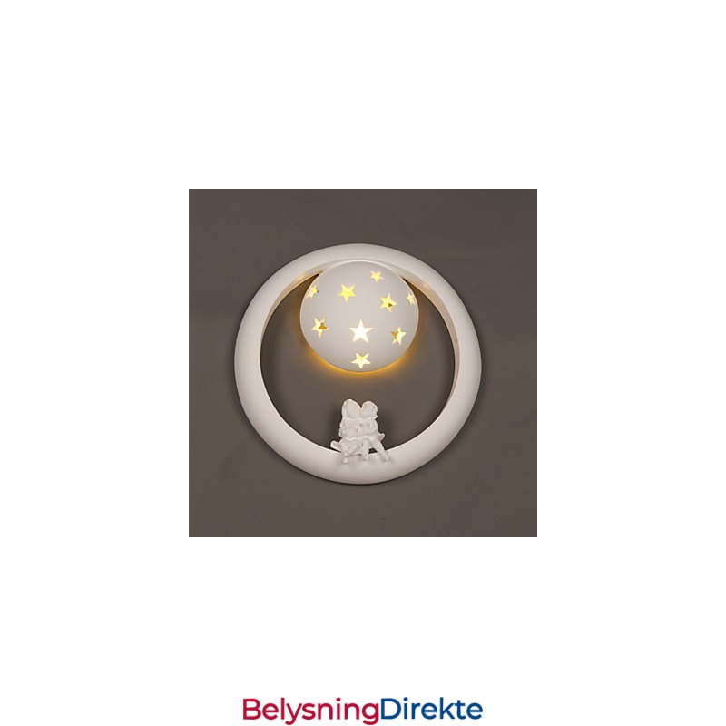 Søt Pastoral Gips Morsom Barnerom Veranda Vegglampe Lys