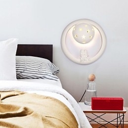 Søt Pastoral Gips Morsom Barnerom Veranda Vegglampe Lys