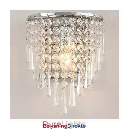 Moderne Mote Krystallvegglamper Sengbelysning Krystallvegglamper
