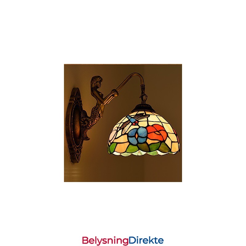 Europeisk Kontraktsfestet Landlig Kreativ Smijernsvegglampe Glasslamper