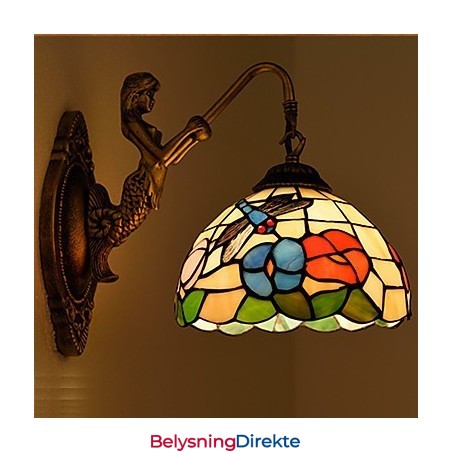 Europeisk Kontraktsfestet Landlig Kreativ Smijernsvegglampe Glasslamper